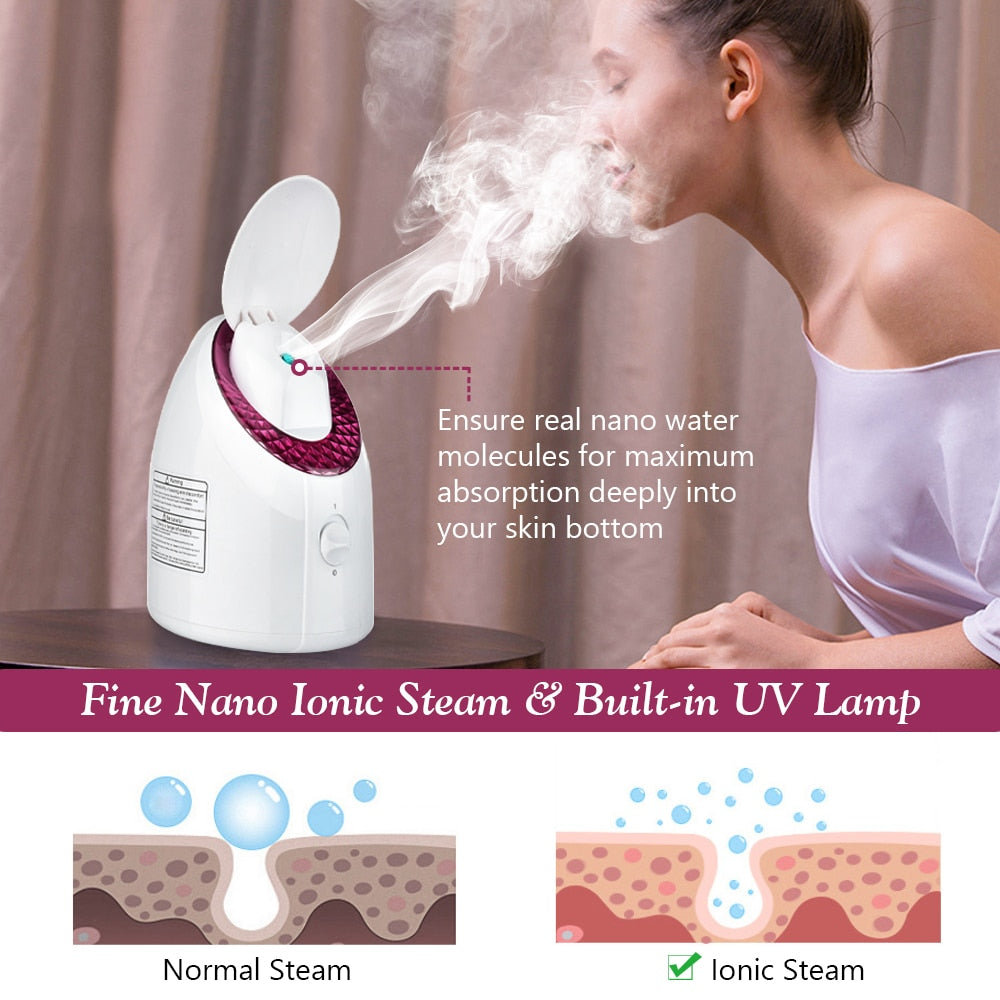 Nano Ionic Facial Deep Cleaning Steamer